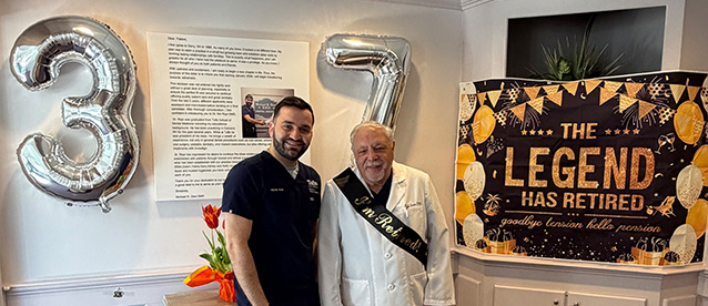 Dr. Dion during his retirement party